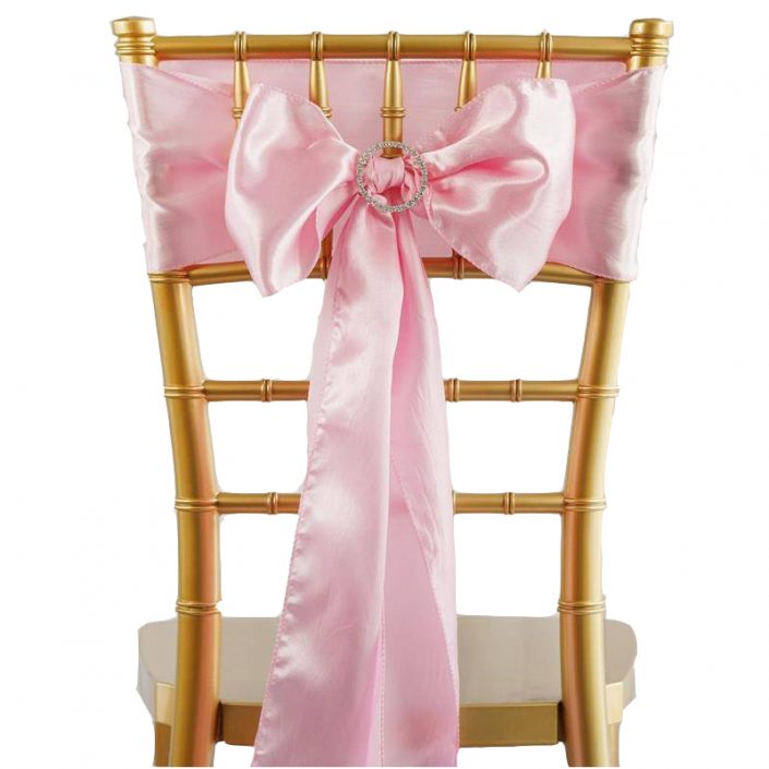 Satin Chair Sashes - Pack of 10 - Pink image