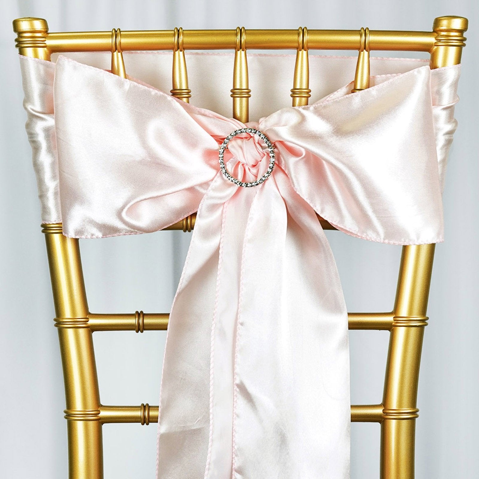 Matte Satin Chair Sashes - Pack of 10 - Rose gold image