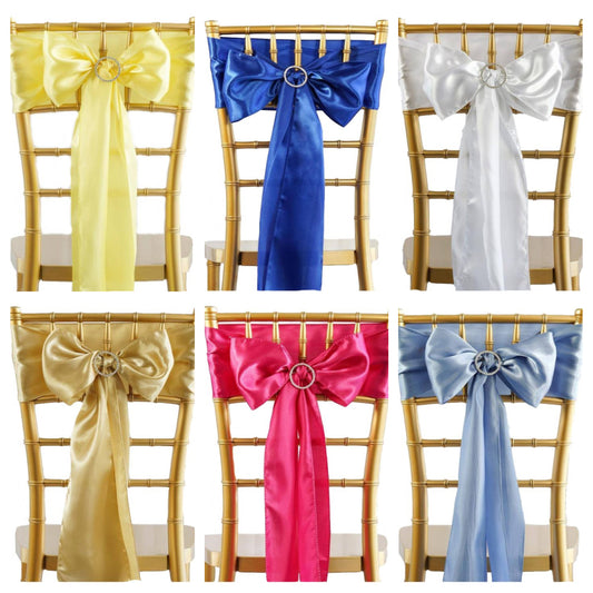 Shiny Satin Chair Sashes- Pack of 10 image 0