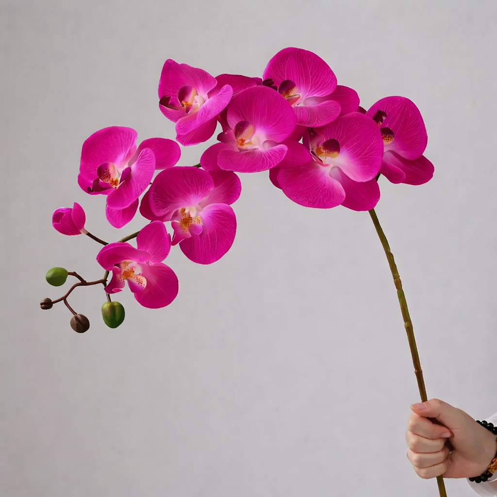 ORCHIDS REAL TOUCH FLOWERS 9 HEADS