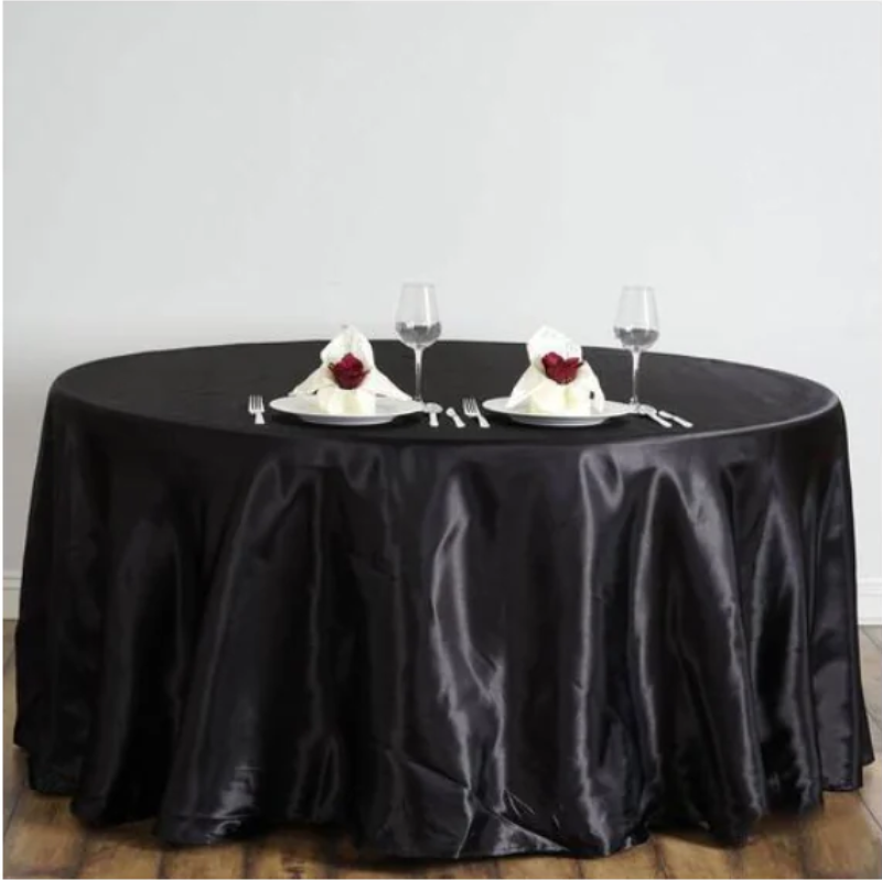 Dream 120'' Round Plain Satin Table Cover