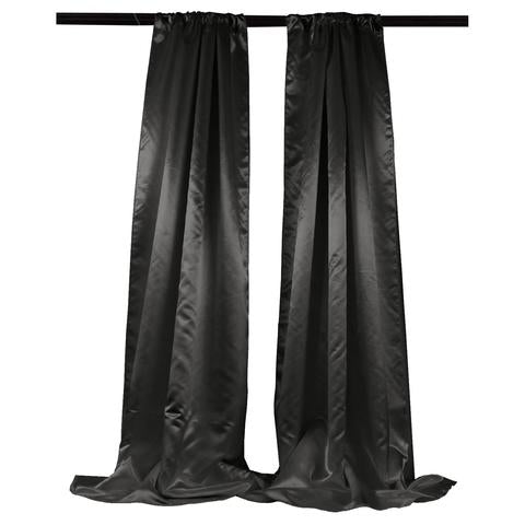Plain Satin Backdrop - Black image