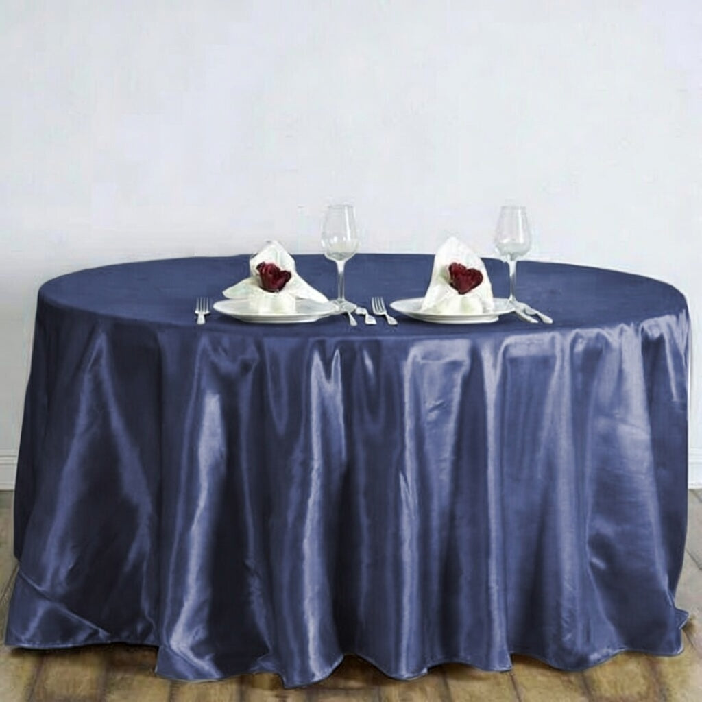 Dream 120'' Round Plain Satin Table Cover